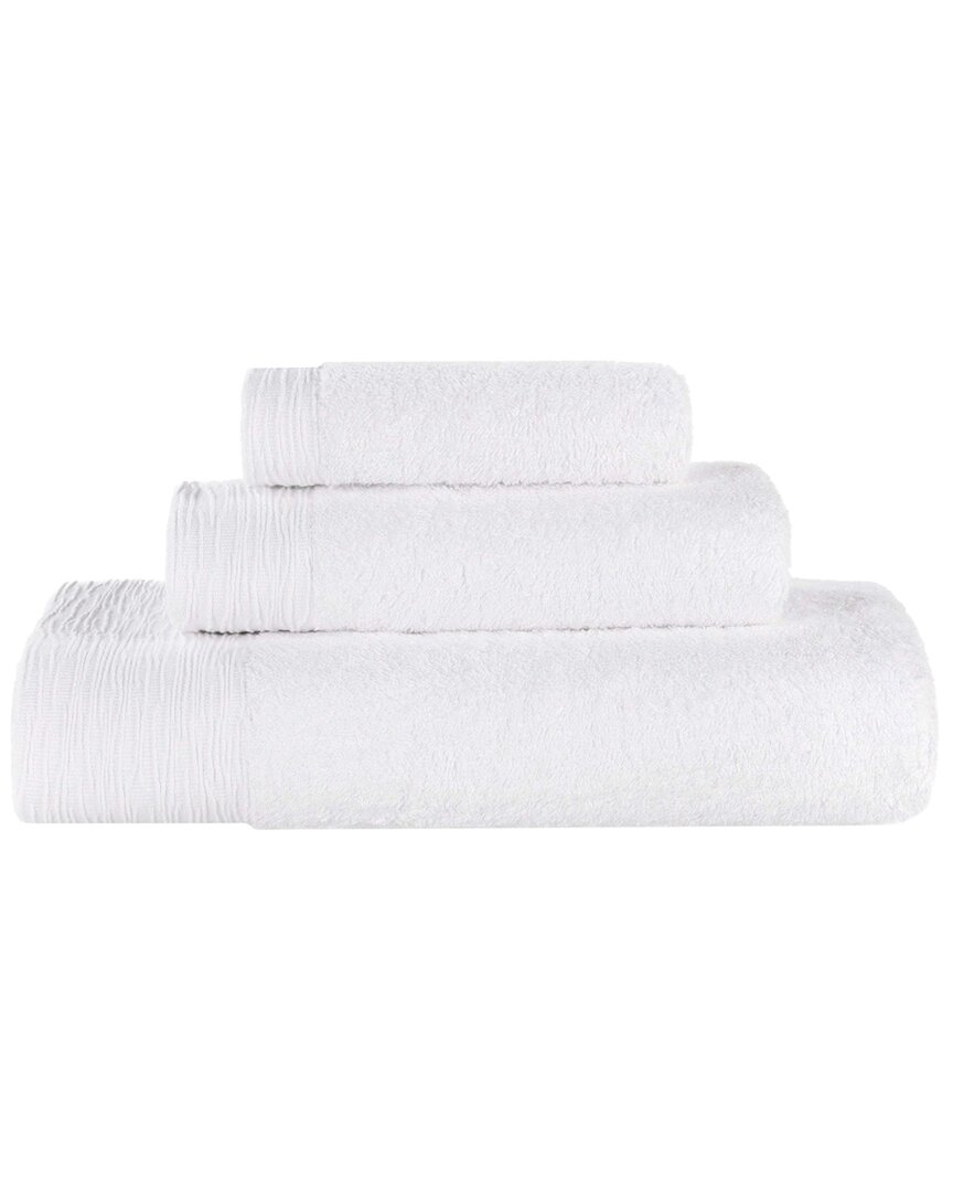 Rayon Eco-Friendly Fluffy Soft Modern Solid 3pc Towel Set