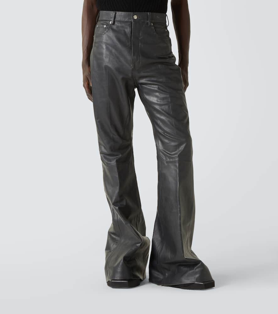 Bolan leather flared pants