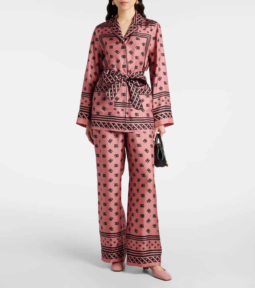 Dolce & Gabbana DG silk satin shirt