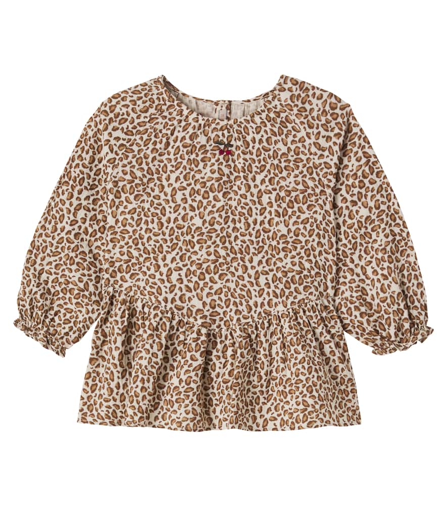 Konges Sløjd Coco leopard-print cotton blouse