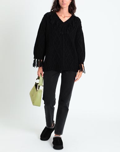 Pink Memories Woman Sweater Black Size 2 Acrylic, Mohair wool, Polyamide, Wool
