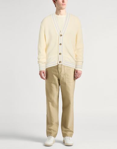 Man Cardigan Cream Size M Cotton