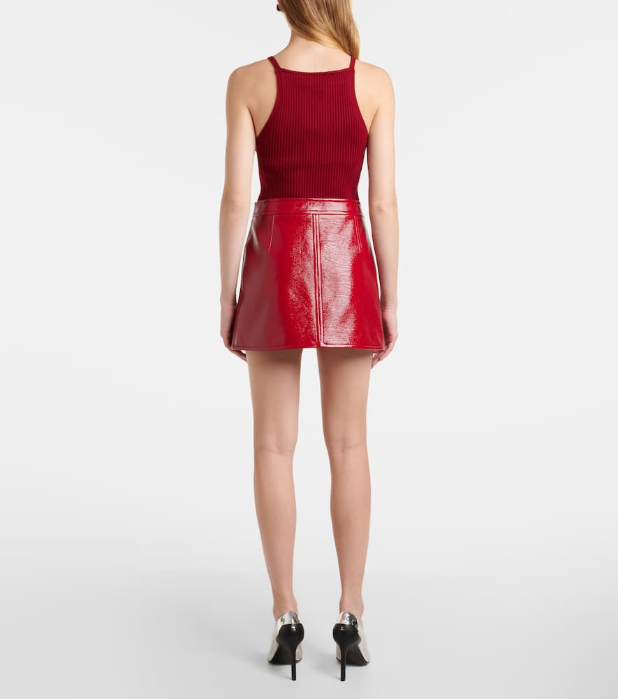 Courrèges Reedition vinyl miniskirt