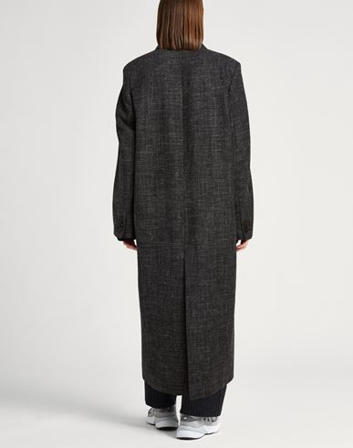 Chocolat Woman Coat Charcoal Size 2 Wool, Polyester, Linen