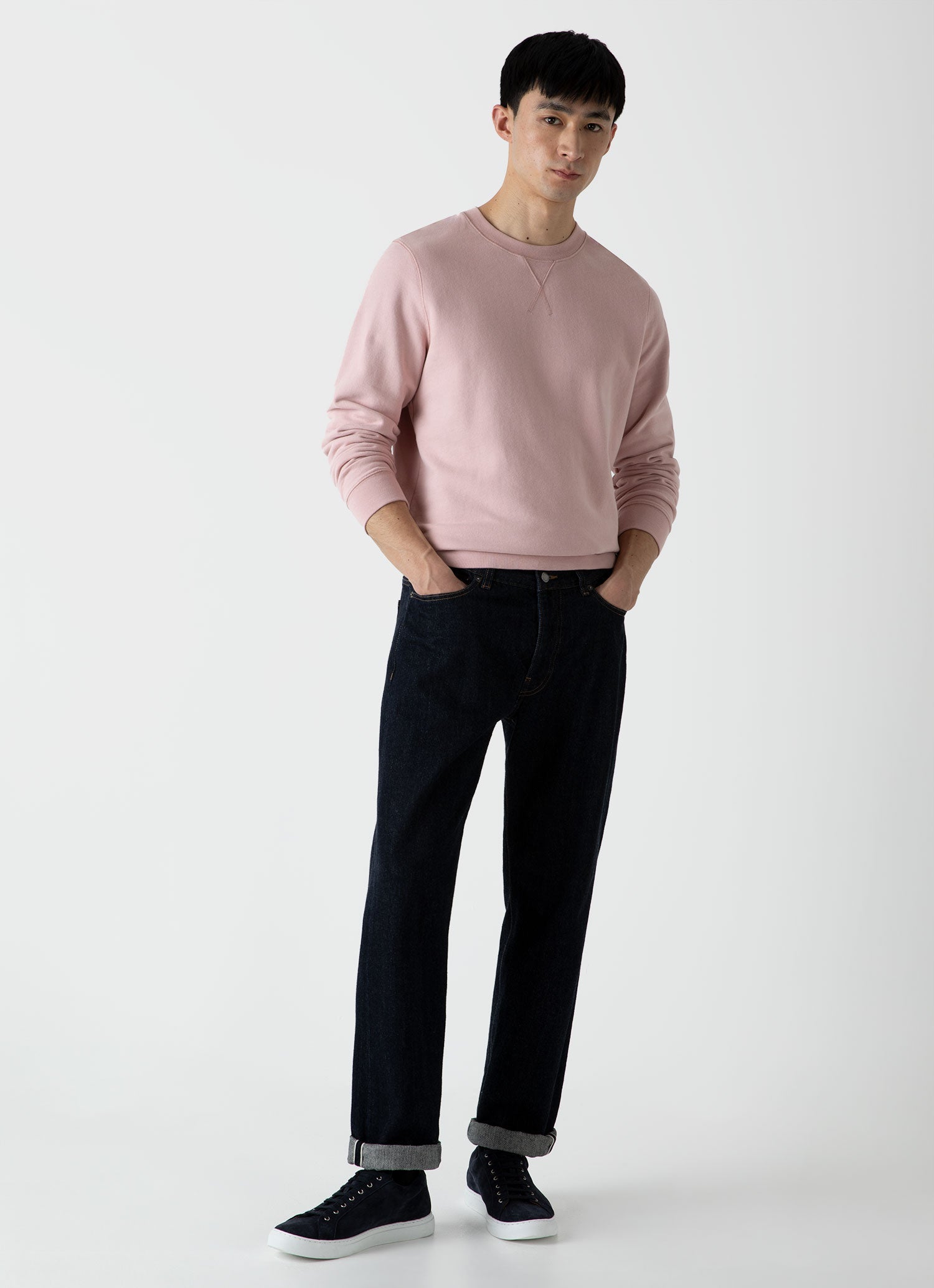Men's Loopback Sweatshirt in Shell Pink M