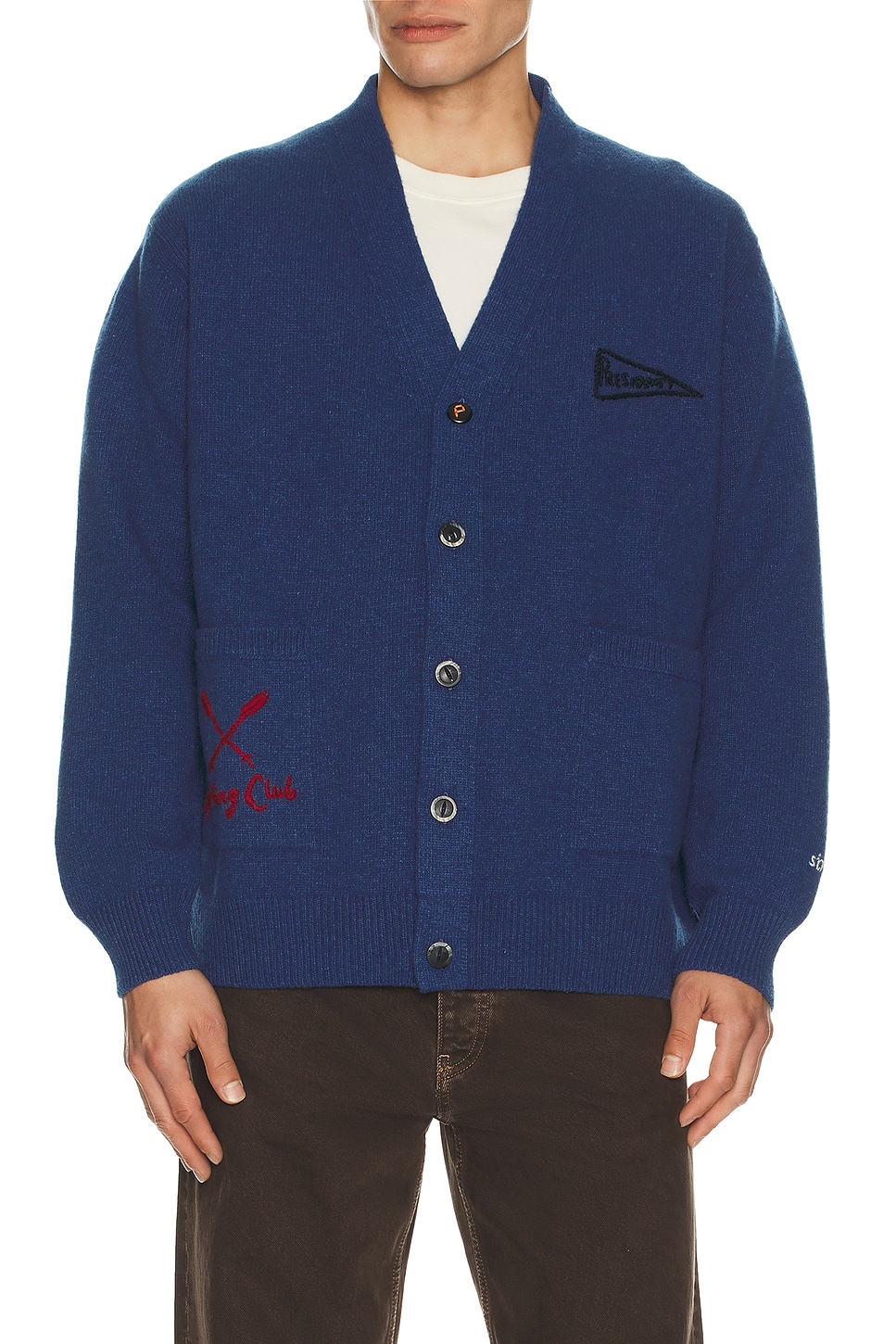 President's Pocket Cardigan in Blue. L. Also in M, S, XL/1X