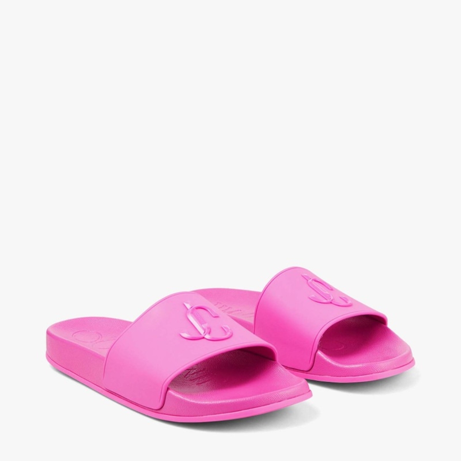 Rubber Pool Slides with JC Monogram