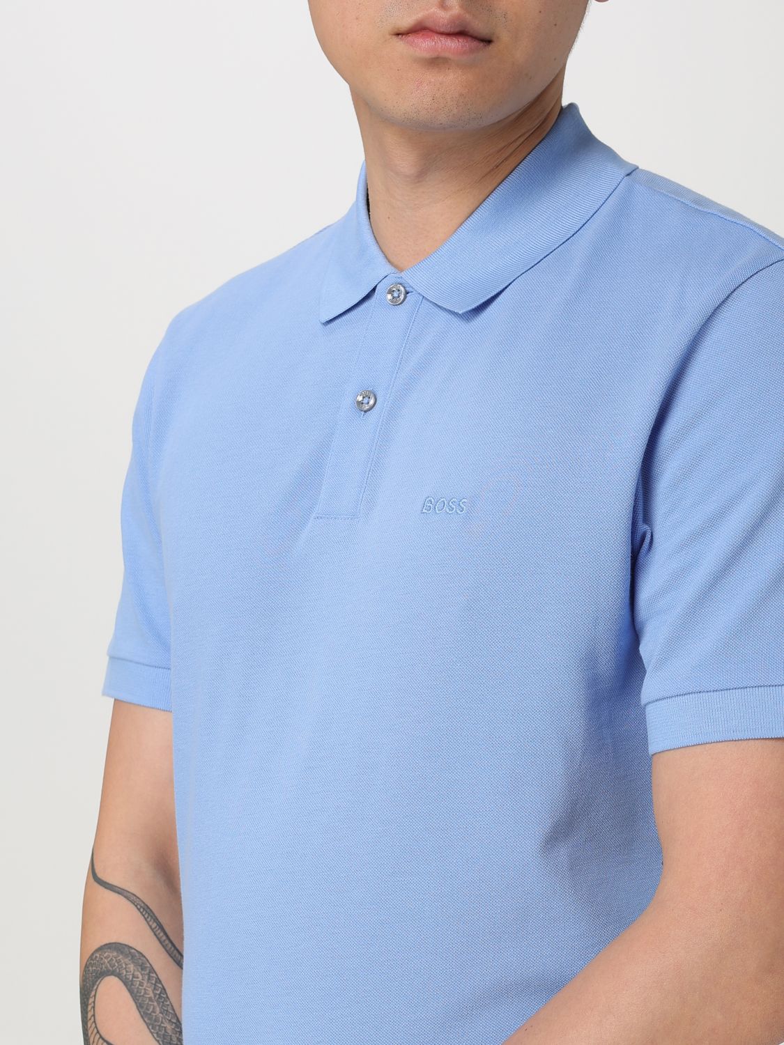 Polo Shirt Men color Sky Blue