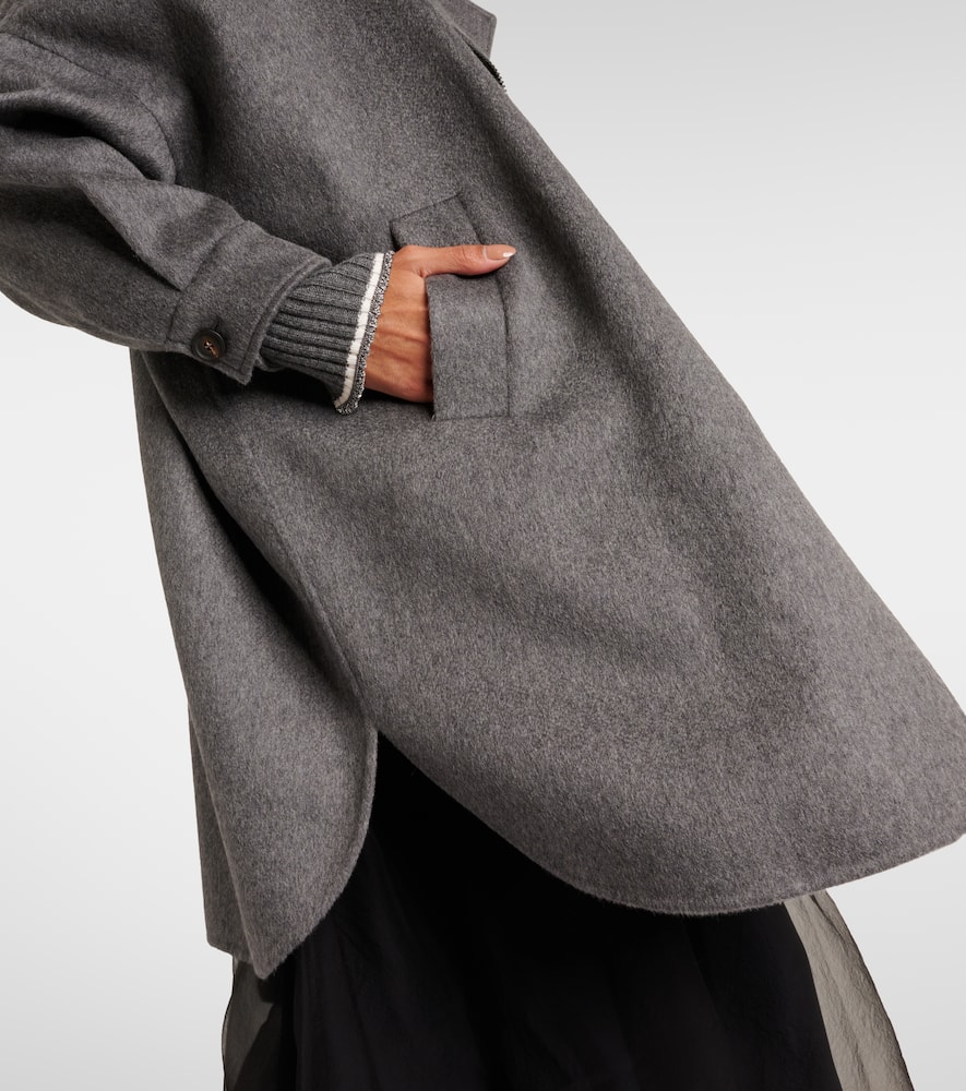 Oversized cashmere car coat