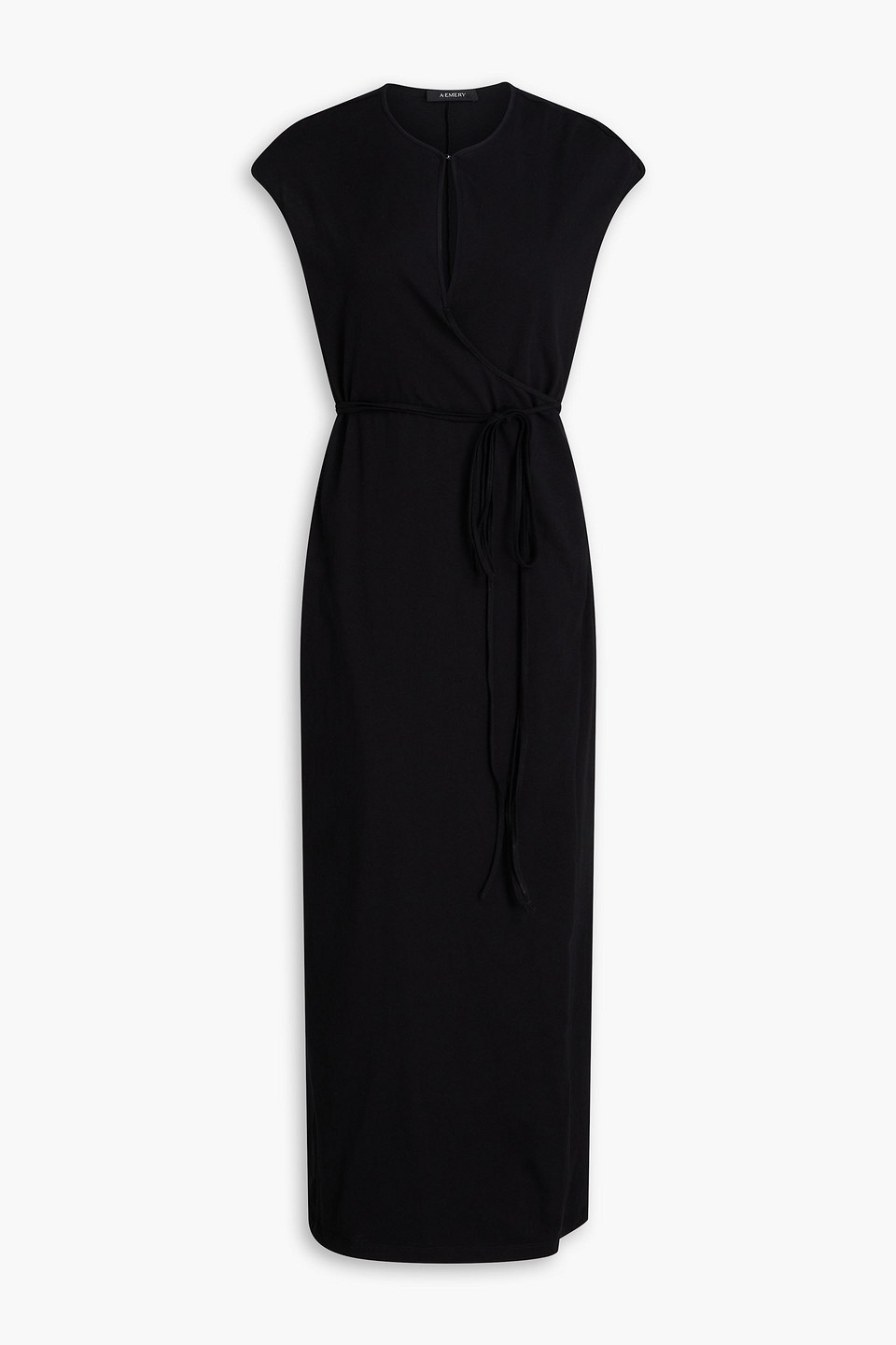 Leigh cotton-jersey midi wrap dress
