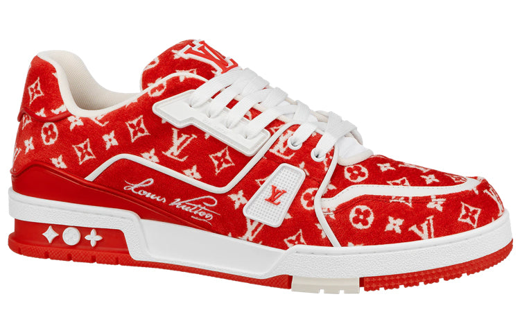 LV Trainer Sneakers 'Red Monogram'