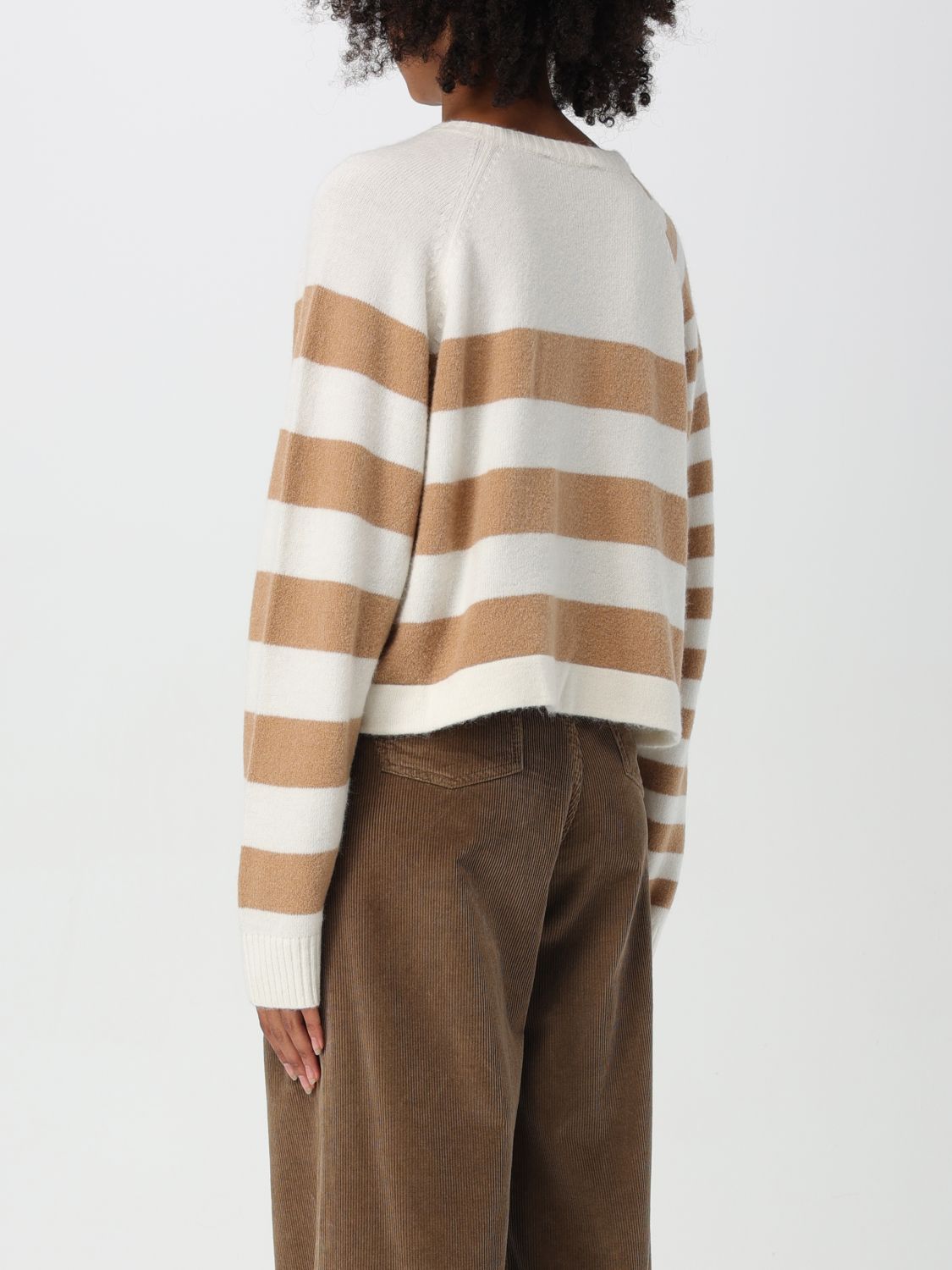 Two-tone striped cardigan - Neutrals
