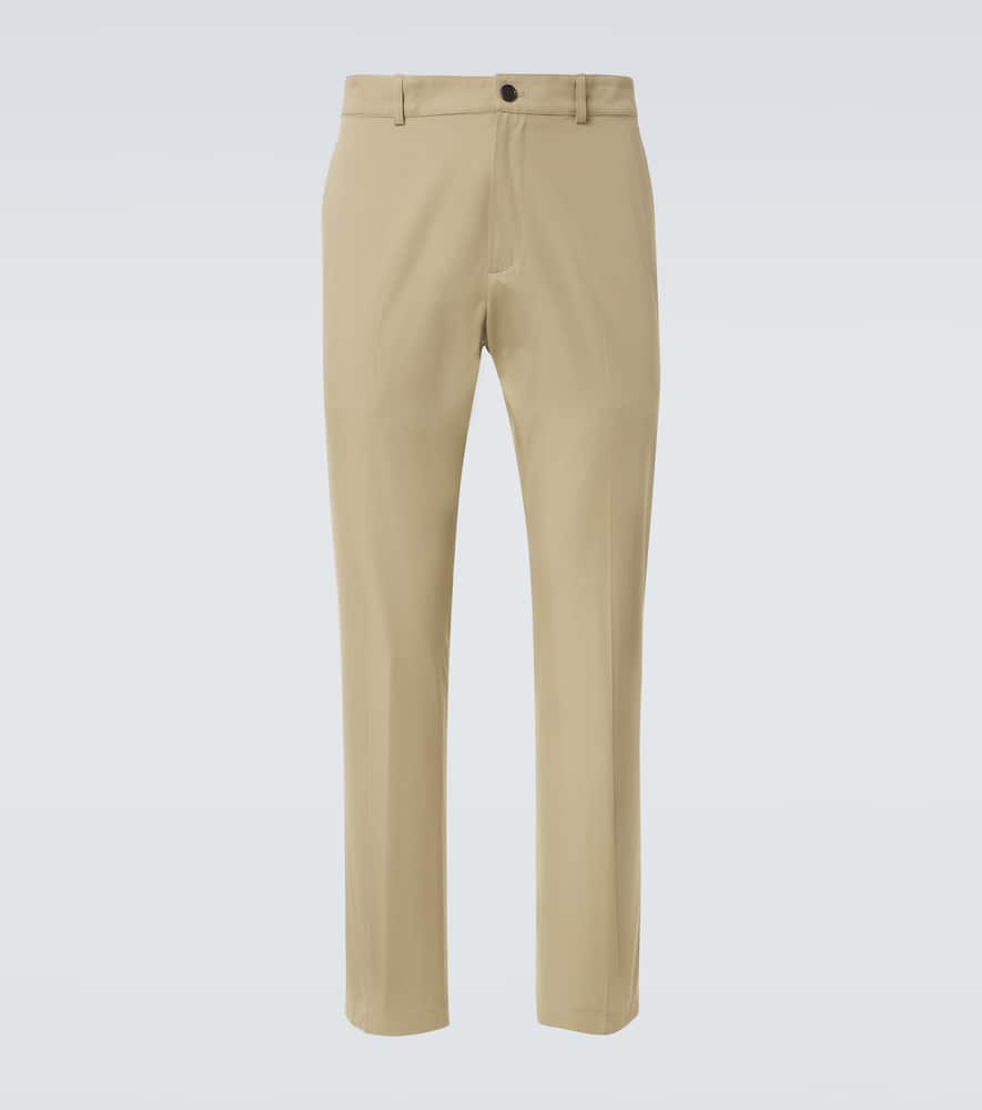 Cotton gabardine slim pants