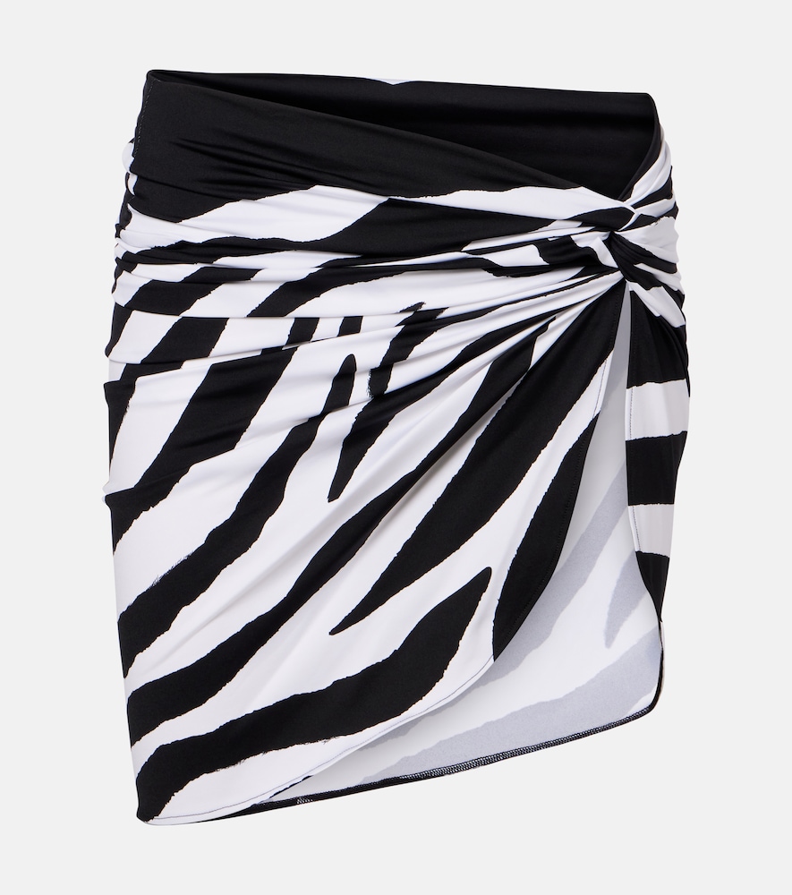Zebra-print beach cover-up