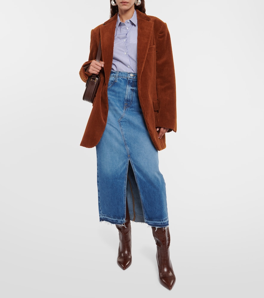 The Midaxi denim midi skirt