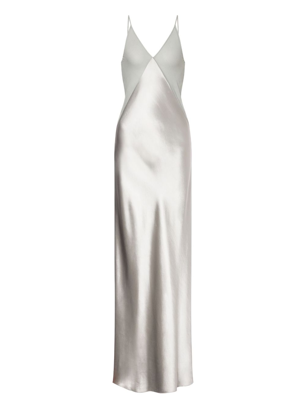 Satin long dress - Grey