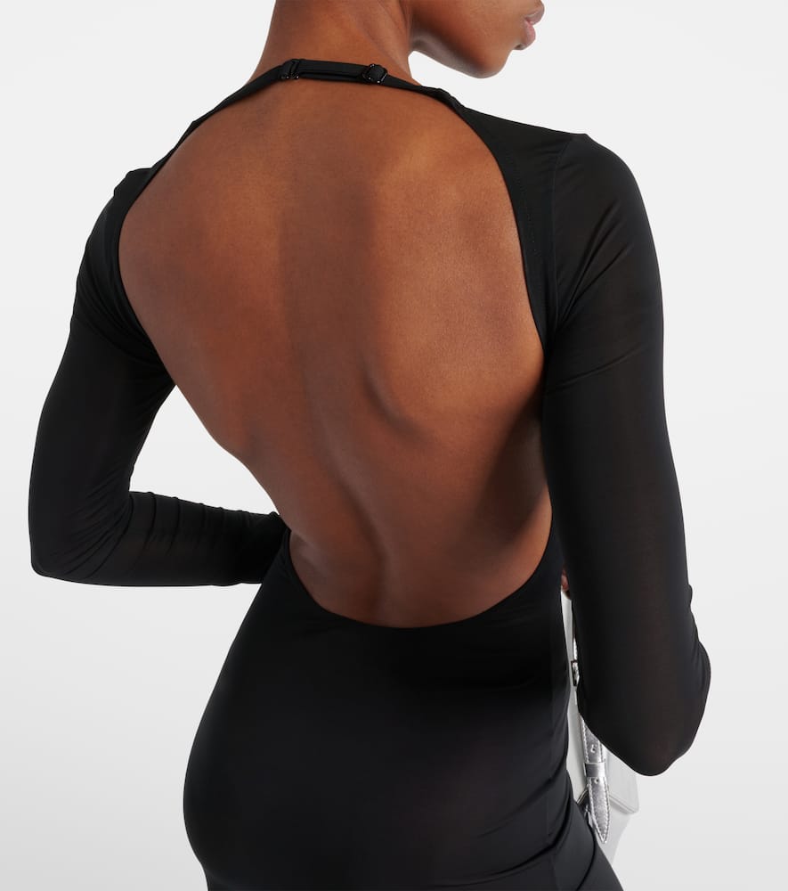 Courrèges Open-back jersey midi dress