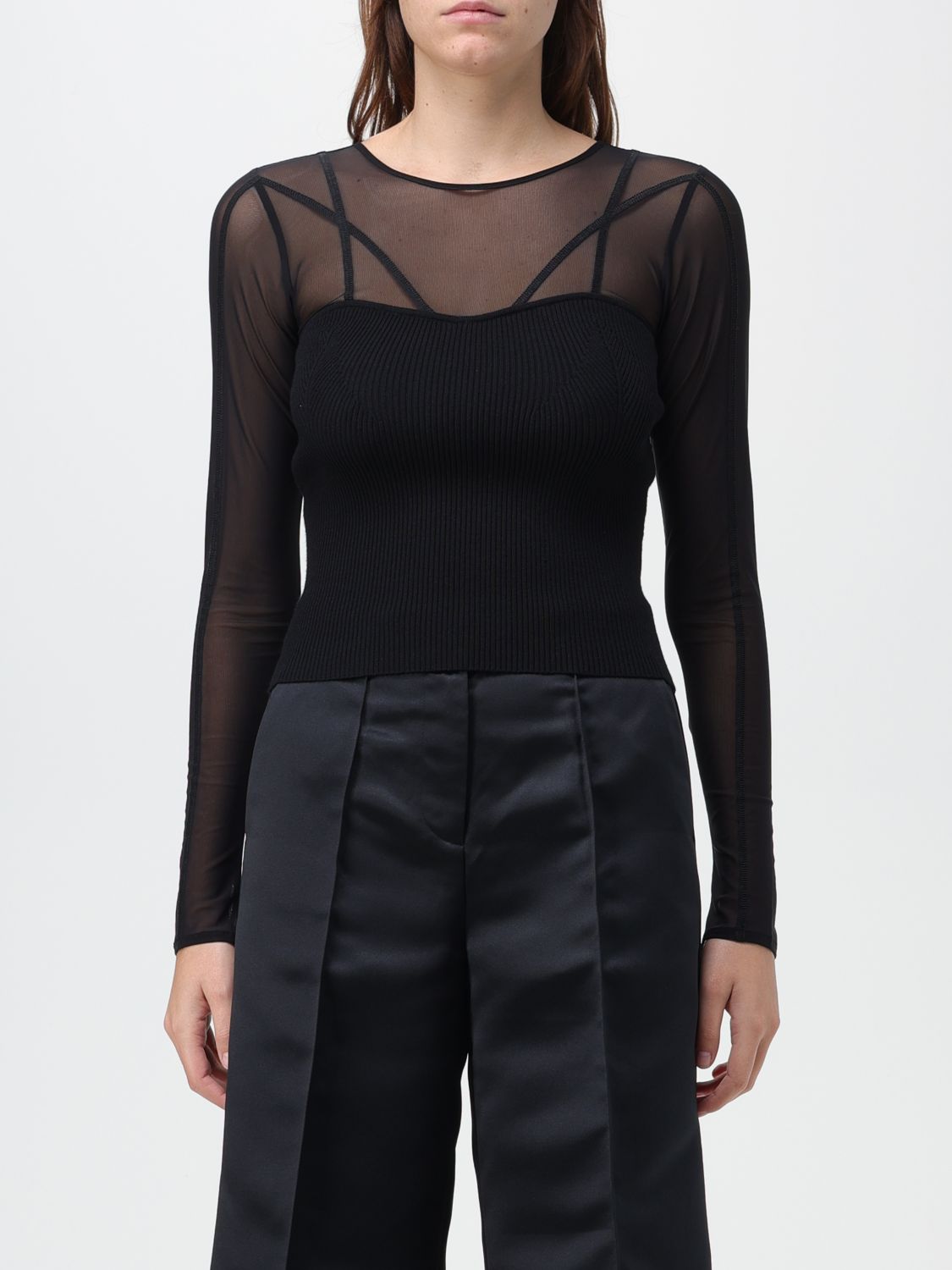 Top Woman color Black