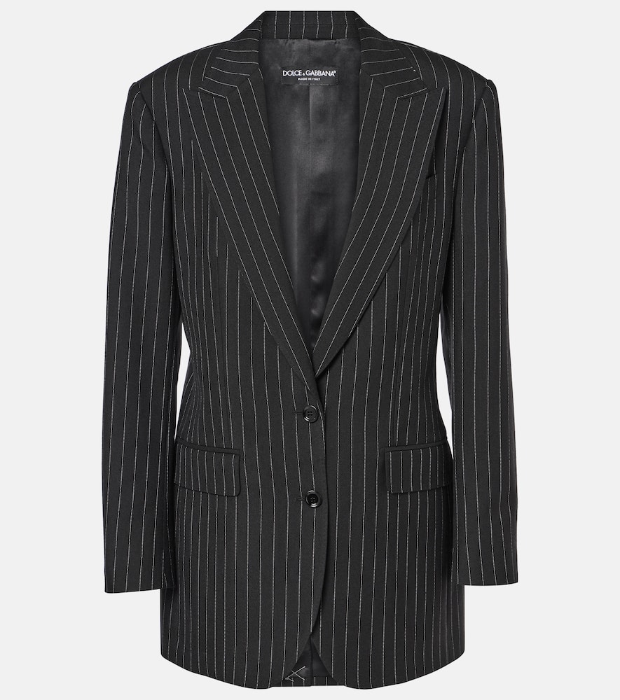 Pinstripe virgin wool blazer