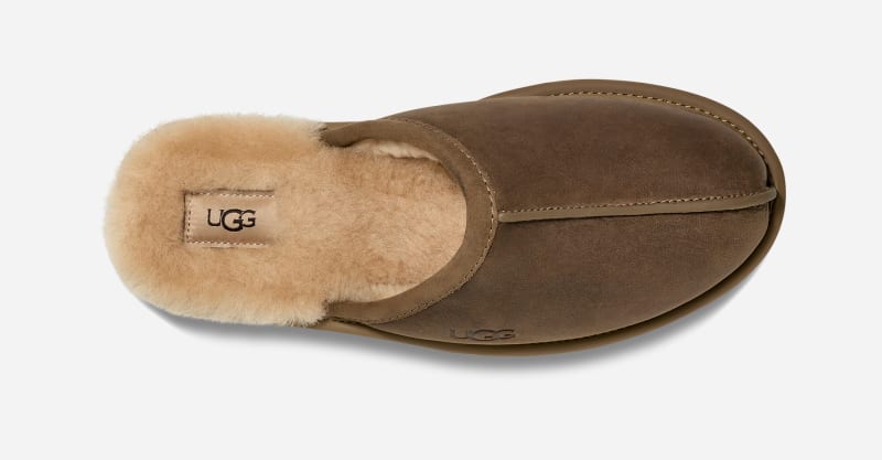 ® Men's Scuff Sheepskin Backless Slipper in Antilope