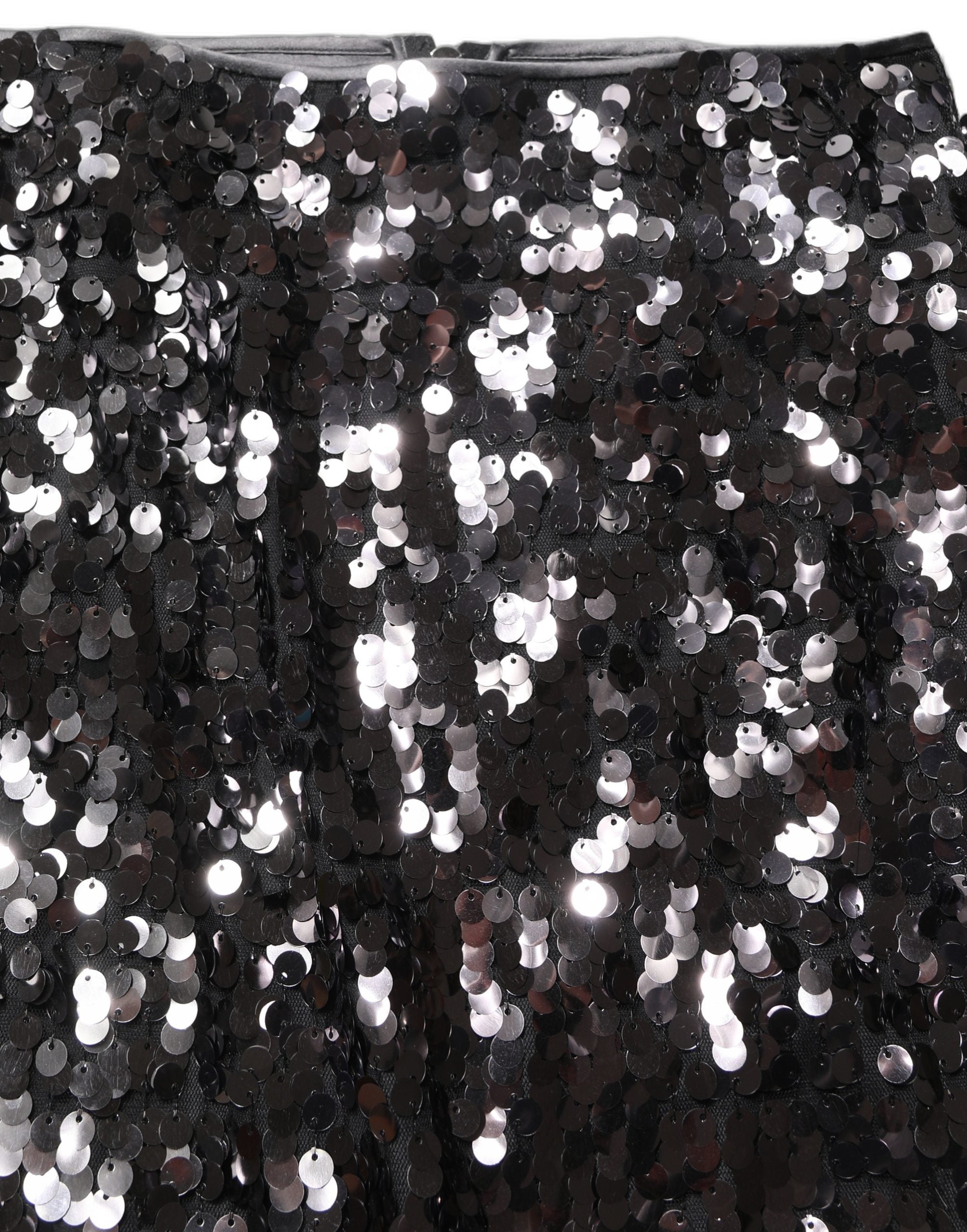 Sequin-Embellished Skirt — Brown