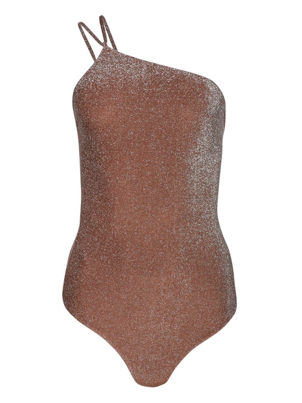Fire Ritual one-shoulder swimsuit - Brown