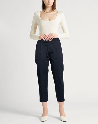 Woman Pants Midnight blue Size 8 Cotton, Elastane