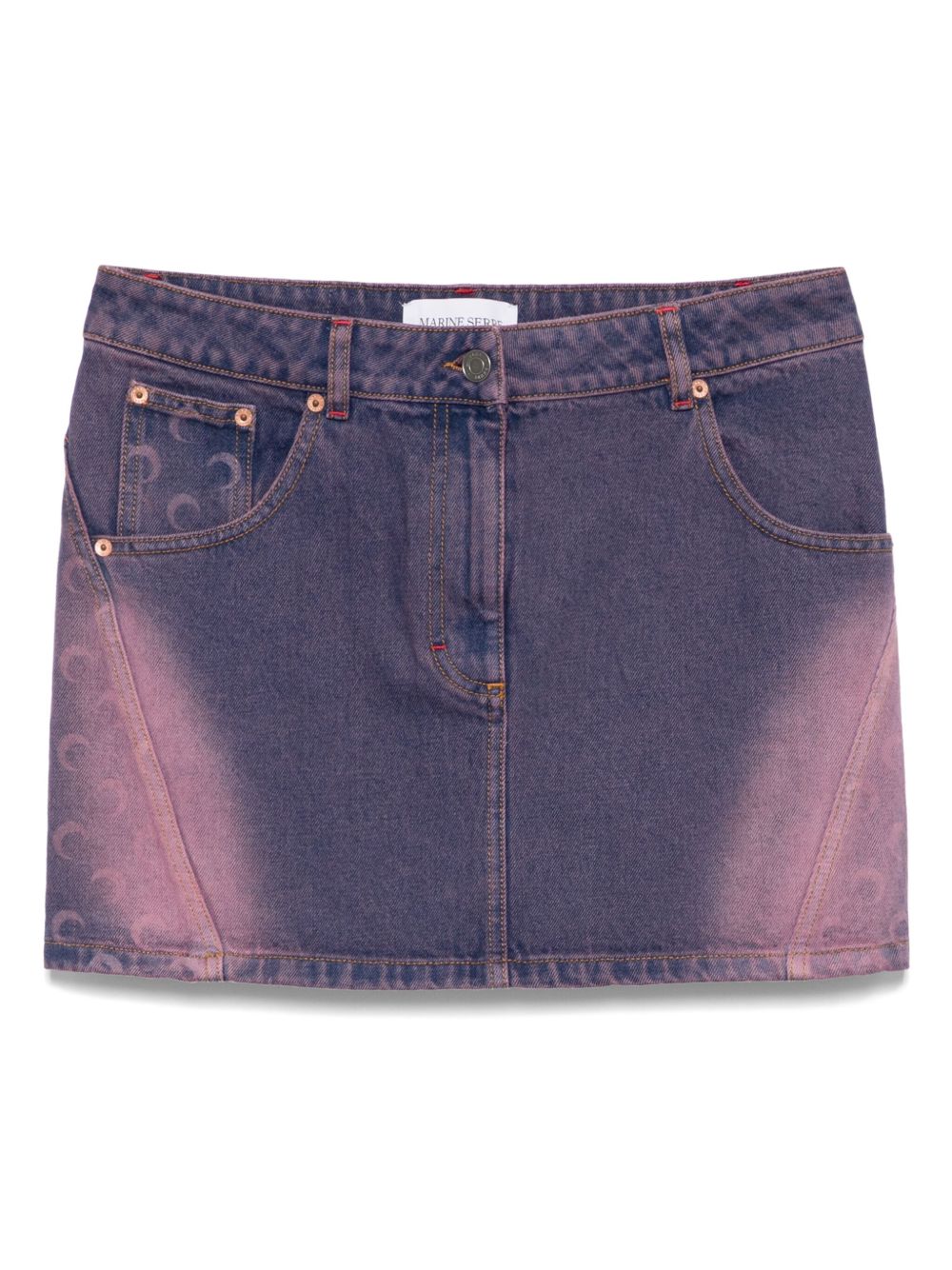 Marine Serre Moon-print mini skirt - Pink