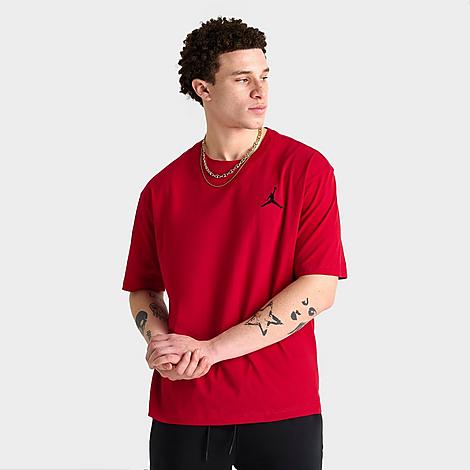 Men's Embroidered Jumpman T-Shirt in Gym Red/Black