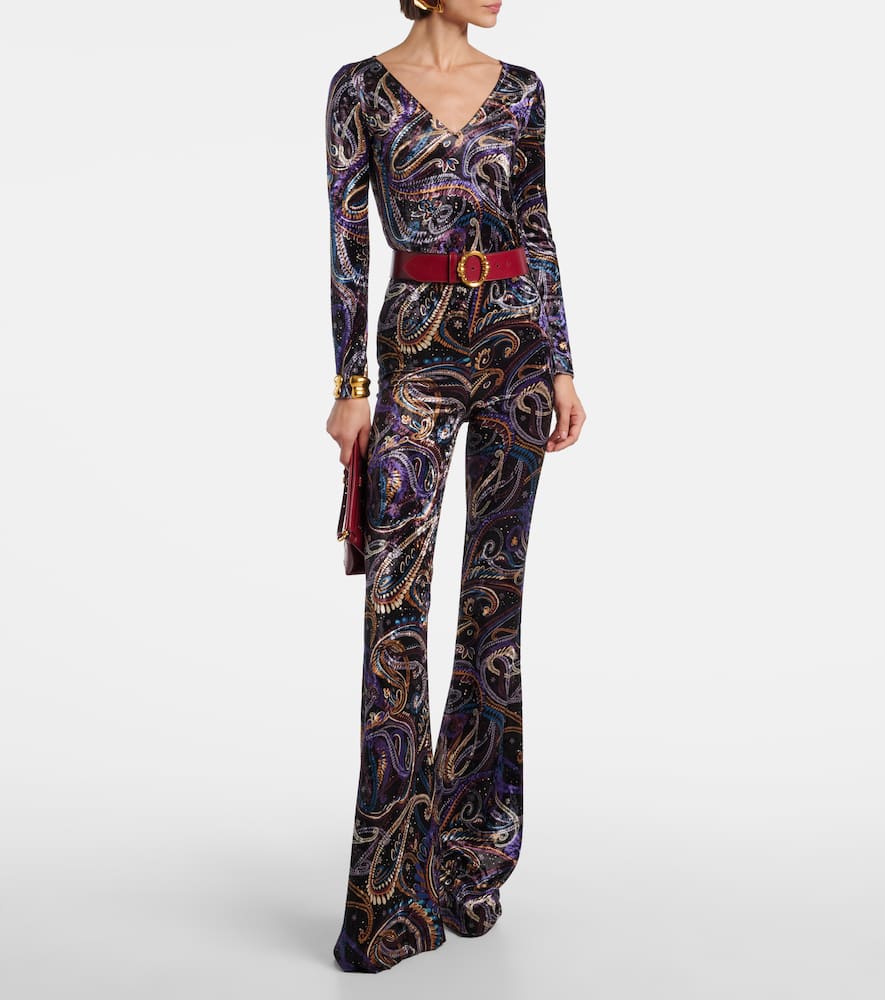 Paisley flared pants