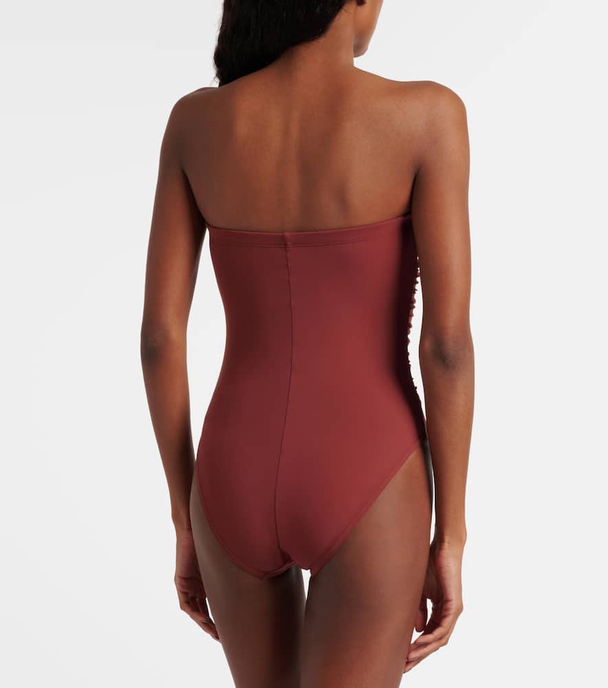Basics ruched bandeau swimsuit
