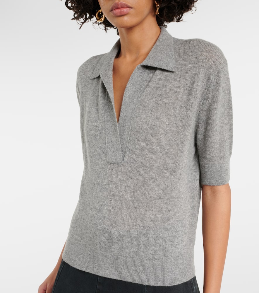 Khaite Shrunken Jo cashmere-blend polo sweater