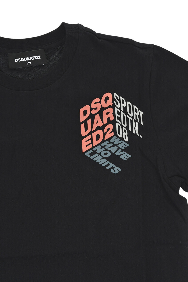 Boys Black Graphic T-Shirt