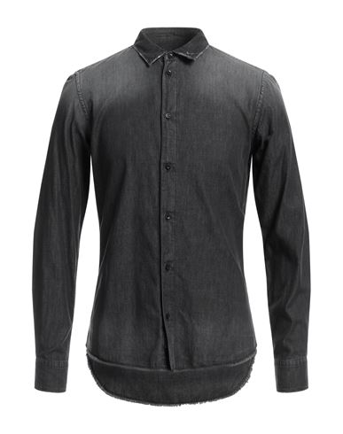 Man Denim shirt Black Size M Cotton