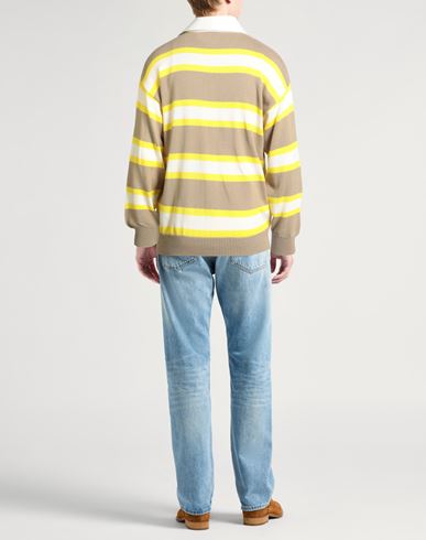 Man Sweater Yellow Size 40 Cotton