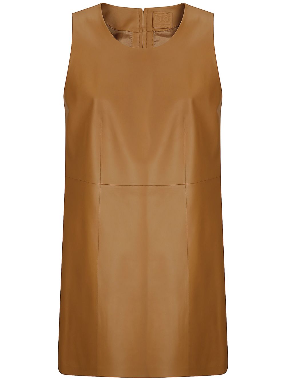 Desa 1972 A-line leather dress - Brown