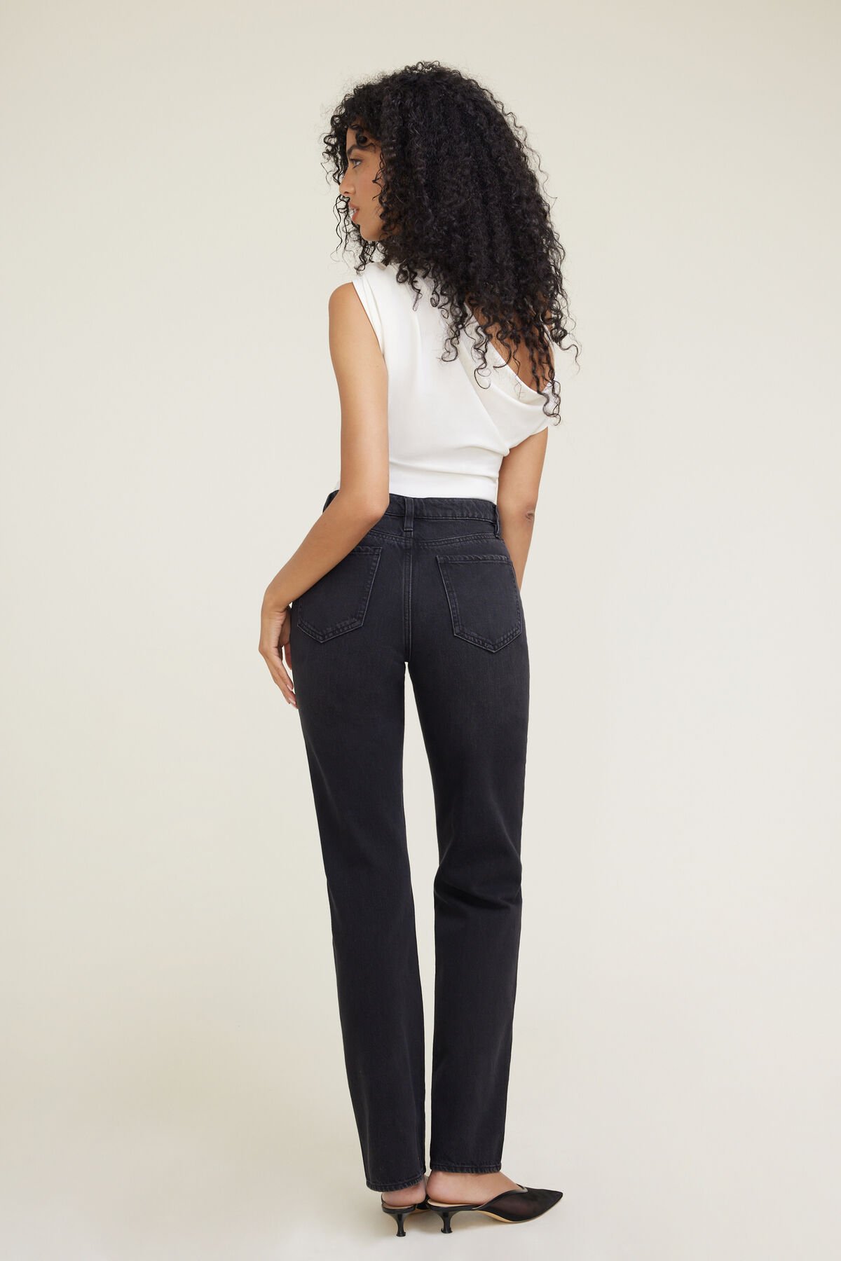 Cara High Rise Straight Jeans
