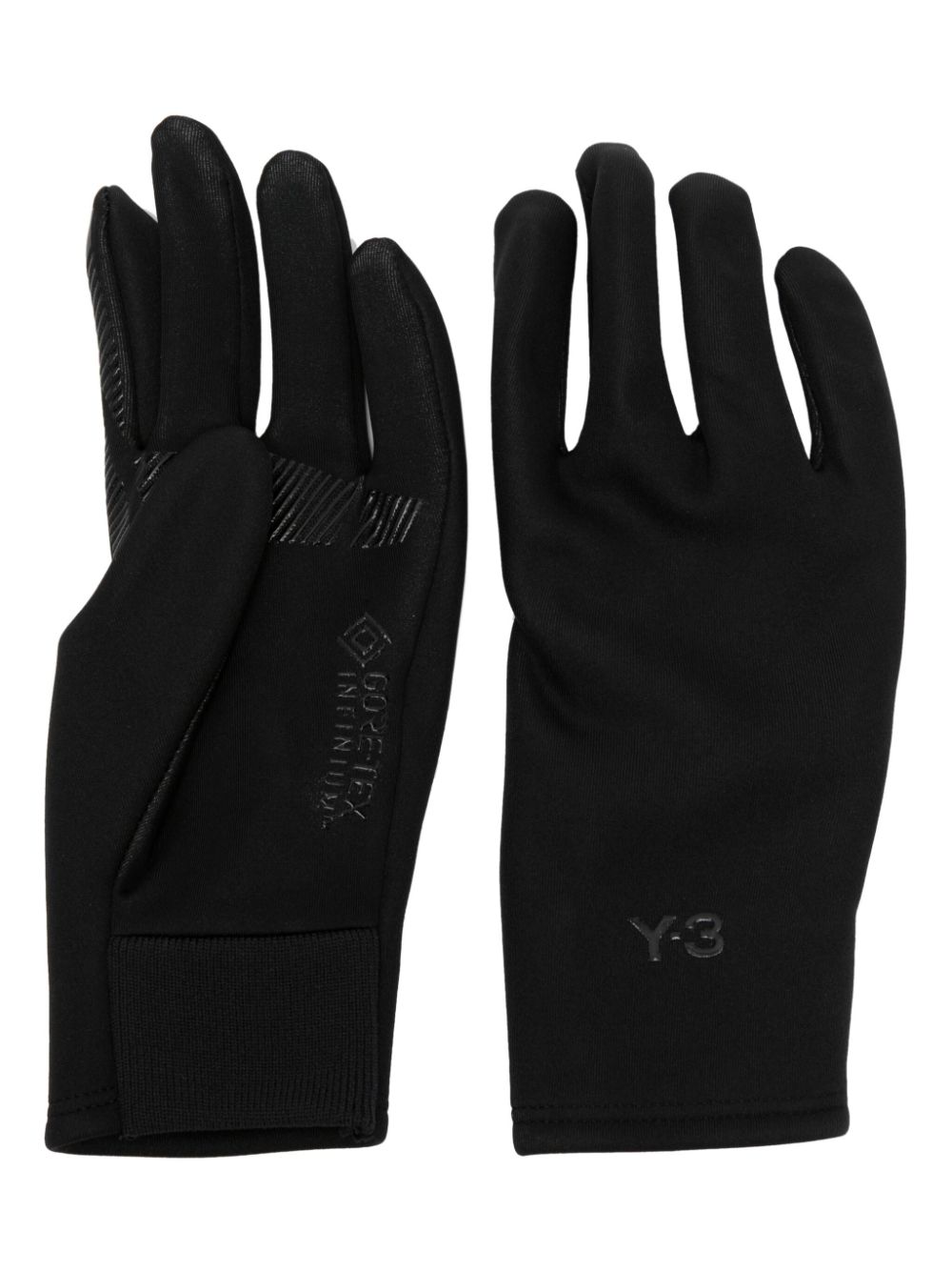 Logo-embossed anti-slip gloves - Black