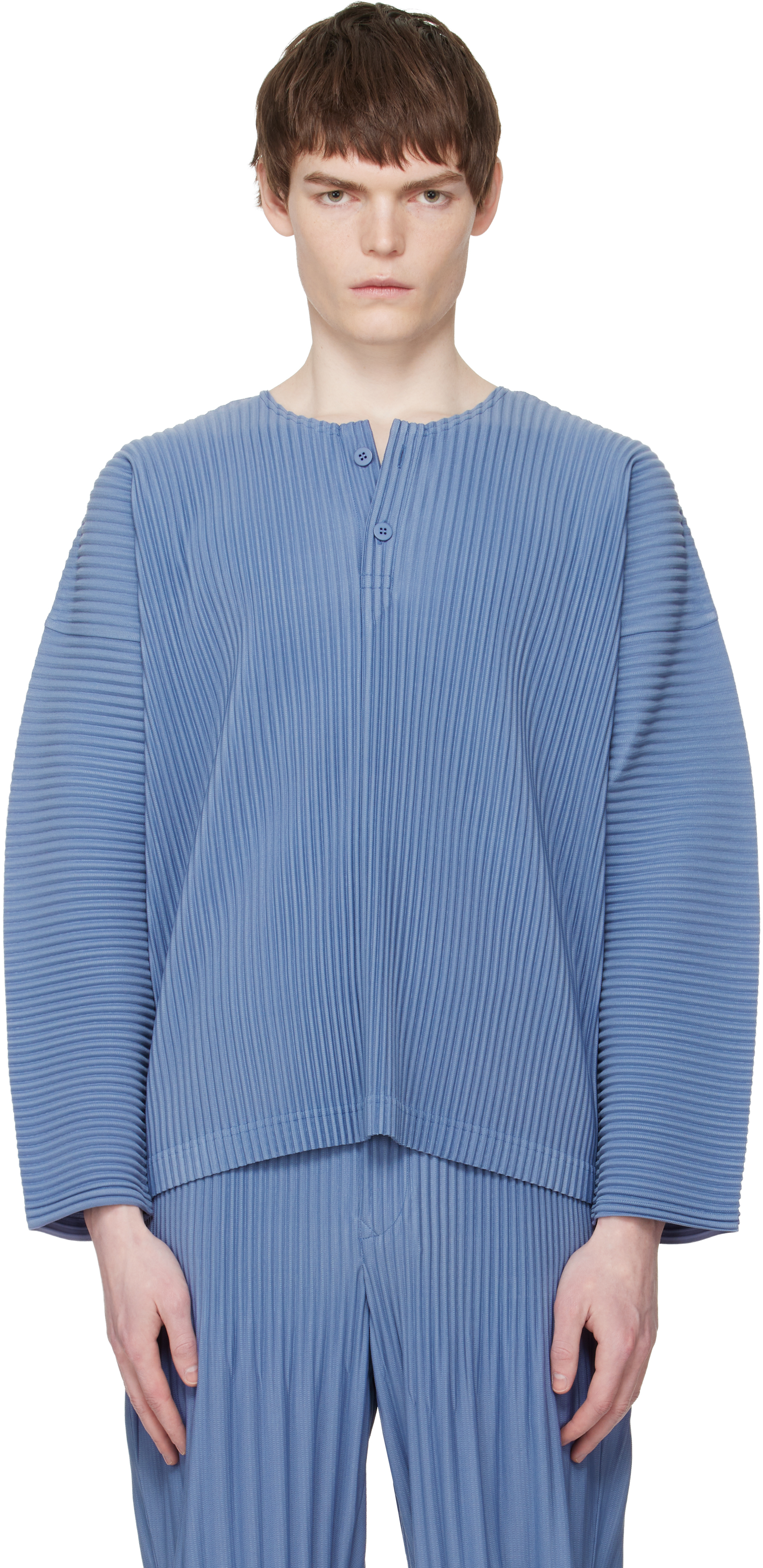 Blue Monthly Colors February Henley