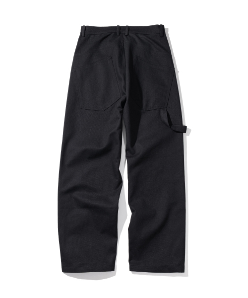 Curved Carpenter Cotton Pants MSSCP001-BK