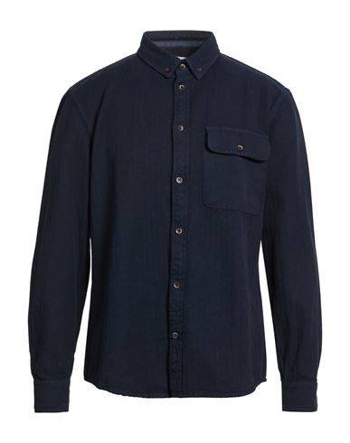 Man Shirt Midnight blue Size L Cotton