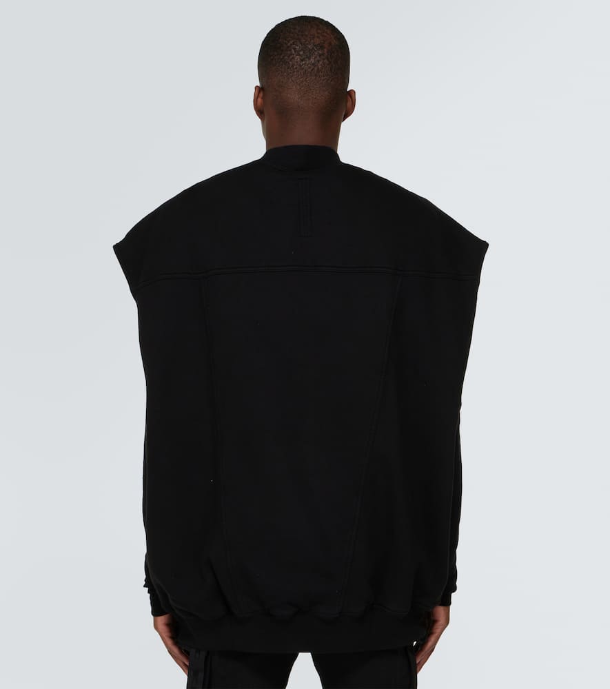 Oversized cotton jersey vest