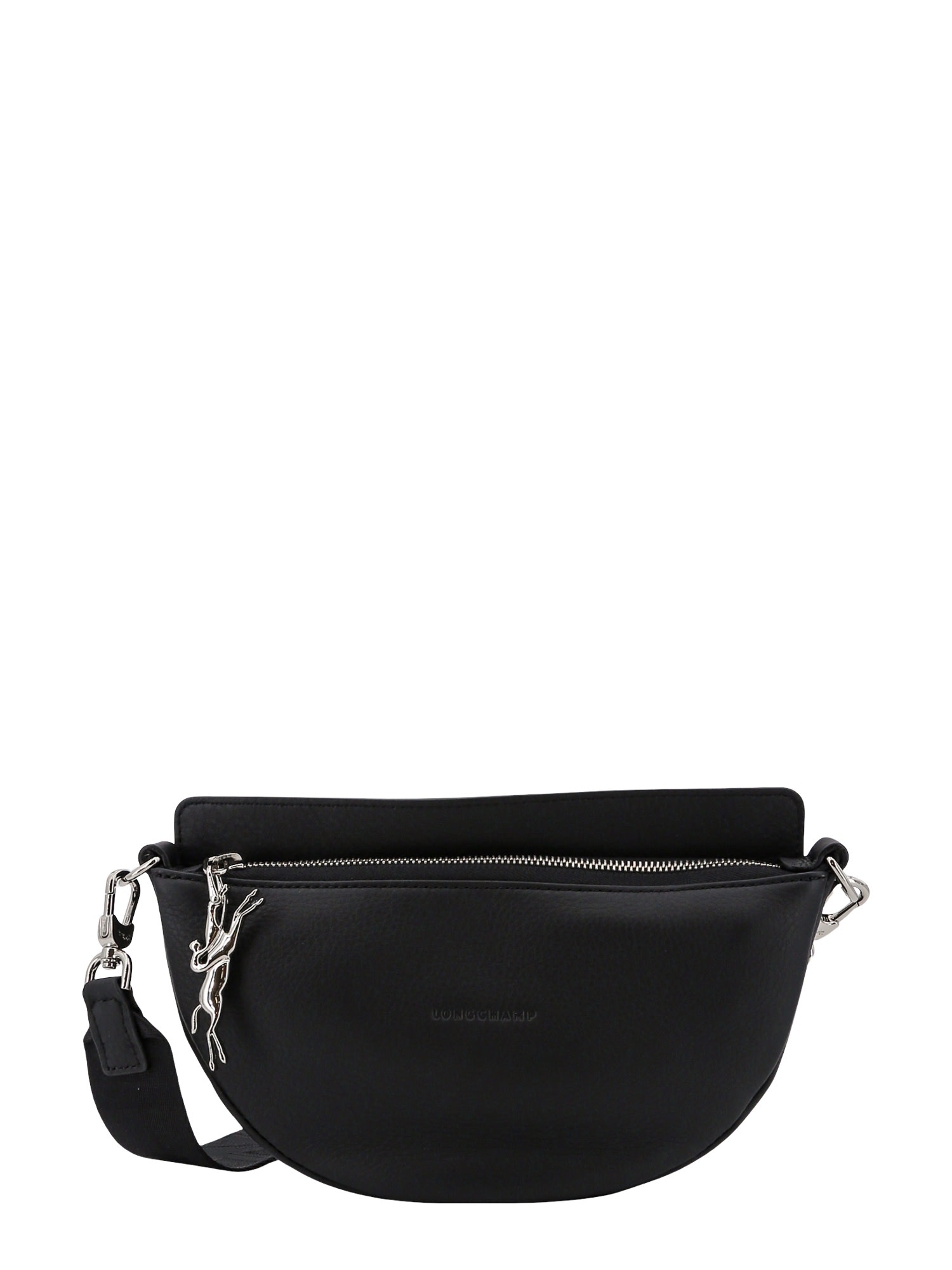 Smile leather crossbody bag - Black