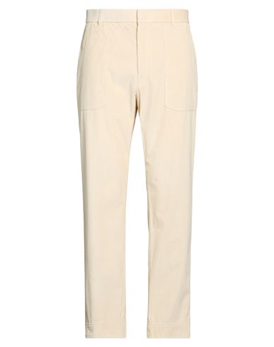 Man Pants Ivory Size 36 Cotton, Wool, Lambskin