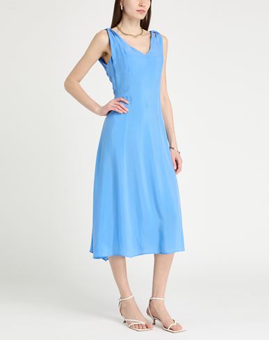 Woman Midi dress Light blue Size 10 Cupro