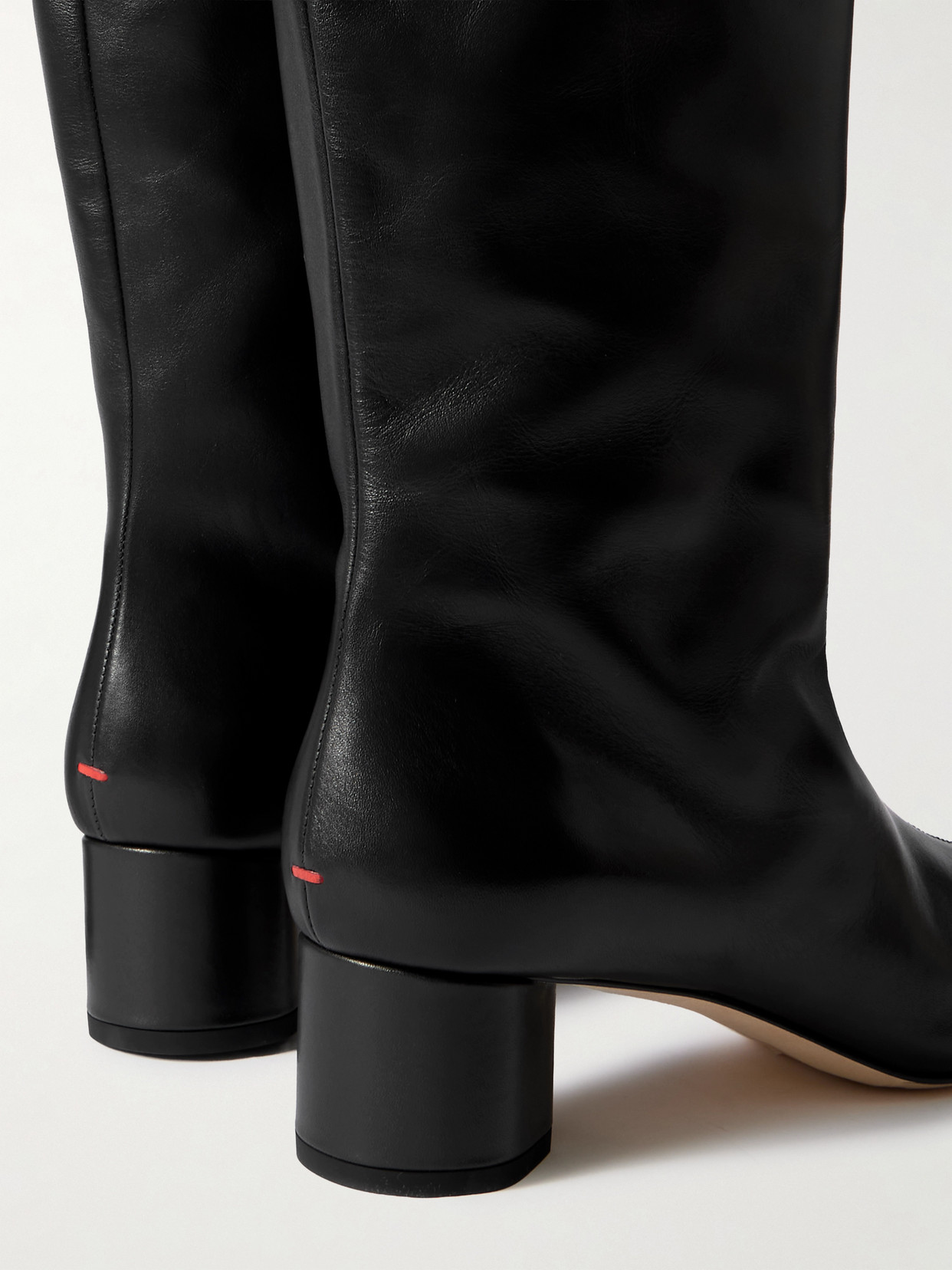 Willa Over-the-knee Leather Boots - Black