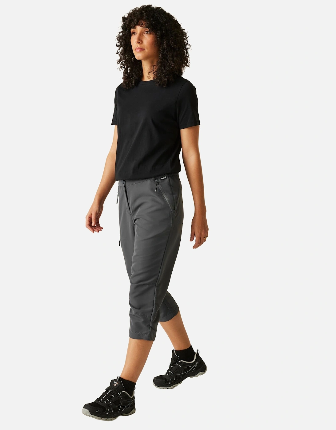 Women's Regatta Womens/Ladies Chaska III Walking Capri Cropped Trousers - Grey