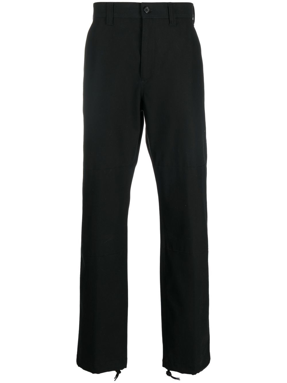 Drawstring-hem Cotton Trousers