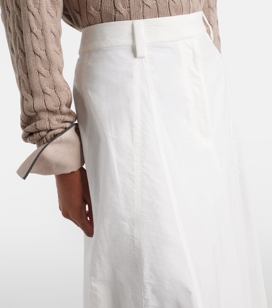 Cotton-blend maxi skirt