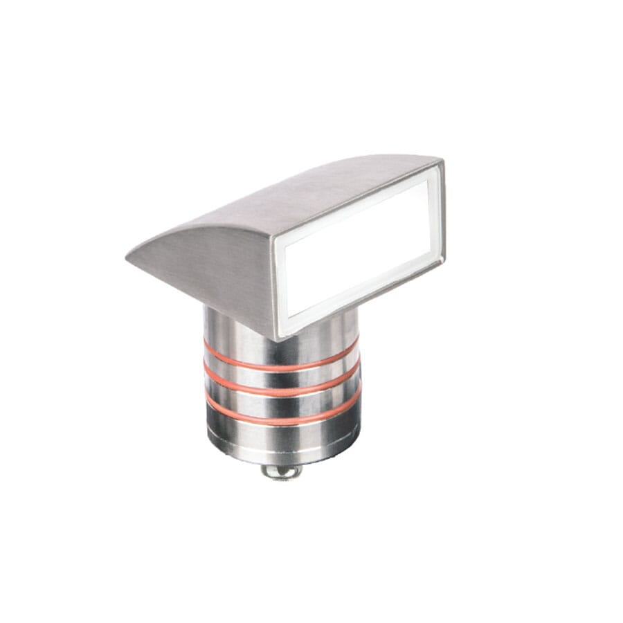 WAC Lighting 1-Light LED 2" 12V Indicator Light With Ground Hood in Stainless Stee